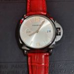 Best Quality Replica Panerai Luminor Red Leather Strap Watch 42mm